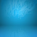 Abstract electronics blue background