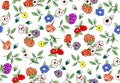 Abstract elegance seamless floral pattern on white background. Ready for textile prints.