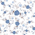 Abstract Elegance Seamless pattern with floral bac