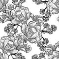 Abstract elegance seamless pattern with floral elements Royalty Free Stock Photo