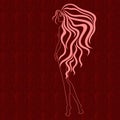 Abstract elegant lady with luxury hair