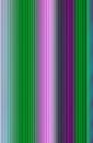 Violet-green gradient background. Thin vertical stripes.