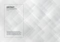 Abstract elegant geometric squares overlapping white and gray color background technology style Royalty Free Stock Photo