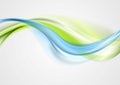 Abstract elegant green blue waves