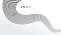 Abstract elegant grey curvy thin lines vector abstract background, elegant light stripy design element, template for banner or Royalty Free Stock Photo