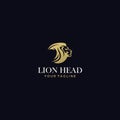 Abstract elegant lion head logo design template Premium Vector Royalty Free Stock Photo