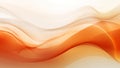 Abstract elegant orange white waves design with smooth curves and soft shadows on clean modern background Royalty Free Stock Photo