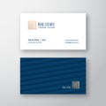 Abstract Elegant Real Estate Vector Logo and Business Card Template. Premium Stationary Realistic Mock Up. Geometry