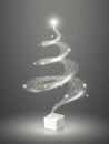 Abstract elegant sparkling Christmas tree