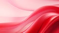 Abstract elegant strawberry pink waves design with smooth curves and soft shadows on clean modern background