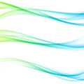 Abstract elegant swoosh line gradient divider set