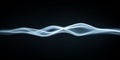 Abstract elegant wave creating a dynamic light trail, symbolizing modern energy, flowing data, and digital sound communication Royalty Free Stock Photo