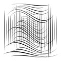 Abstract element with random overlapping lines. abstract distored lines Royalty Free Stock Photo