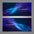 Abstract elements. Website header or banner set Royalty Free Stock Photo