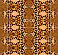 Abstract ellipses pattern orange peach color black