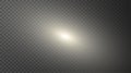 Abstract elliptical galaxy isolated on transparent background. Outer space object