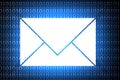 Abstract email design on blue background