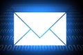 Abstract email design on blue background