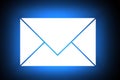 Abstract email design on blue background