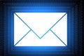 Abstract email design on blue background