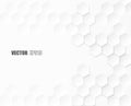 Abstract. Embossed Hexagon , honeycomb white background Royalty Free Stock Photo