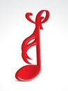Abstract embossed musical word