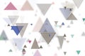 Abstract embossed & random triangle shape, digital generative art for web page. Texture, pattern, repeat & effect. Royalty Free Stock Photo