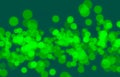 Abstract emerald background with yellow green circles