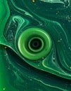 Abstract Emerald Green Liquid Vortex Royalty Free Stock Photo