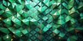 Abstract emerald green triangular geometric pattern background texture for design projects. Generative AI Royalty Free Stock Photo