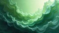Abstract emerald waves a textured study of undulating forms and subtle light variations. Generative AI Royalty Free Stock Photo
