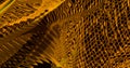Abstract emotional art gold liquid wave background. Gold background. Gold texture. Lava, nougat, caramel, amber, honey