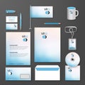 Abstract empty corporate identity template. Vector company style for brandbook and guideline