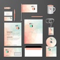 Abstract empty corporate identity template. Vector company style for brandbook and guideline