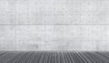 Empty abstract interior with concrete wall