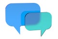 Abstract empty speech bubble from glass. Royalty Free Stock Photo