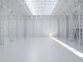 Abstract Empty Warehouse Interior Royalty Free Stock Photo