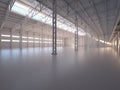 Abstract Empty Warehouse Interior