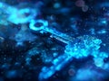 Abstract Encryption Key Elegance in Purple - Digital Art Background