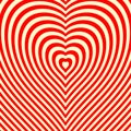 Abstract endless heart background. Optical illusion.