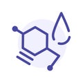 Abstract endocrinology line icon, vector web sign