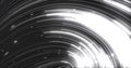 Abstract energy black and white swirling curved lines of glowing magical streaks