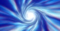 Abstract energy blue tunnel twisted swirl of cosmic hyperspace magical