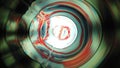 Abstract energy tunnel in space. Energy force fields tunnel in outer space. Portal of light