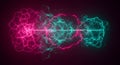 Abstract Energy Wave Illustration with Neon Colors and Dynamic Light Patterns in a Cosmic Background Royalty Free Stock Photo