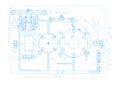 Abstract engineering drawing vector background