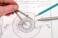 Abstract engineering drawings Royalty Free Stock Photo