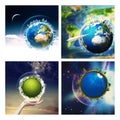 Abstract environmental backgrounds set