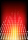 Abstract equaliser and red background