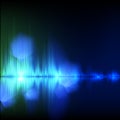 Abstract equalizer background. Blue-green wave. Royalty Free Stock Photo